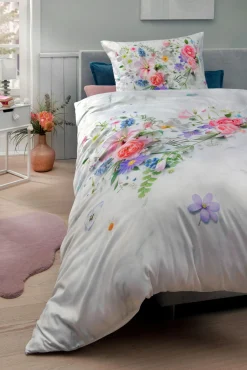 Satin>casa NOVA Satin-Bettwäsche mehrfarbigweiß