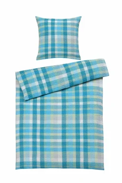 Seersucker>casa NOVA Seersuck.-Bettwäsche blau