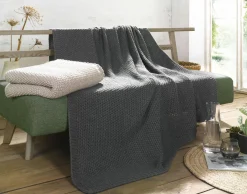 casa NOVA Strickdecke grau^ Wohndecken