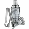Barzubehör>Cilio Bar-Set 5tlg. silberfarbentransparent