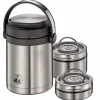 Vorratsdosen>Cilio Food-Container 1,7l silberfarbenschwarz