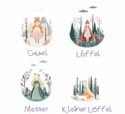 Kinderbestecke>Cilio Kinderbesteck 4tlg. silberfarben