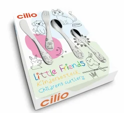 Cilio Kinderbesteck 4tlg. silberfarben^Kinder Kinderbestecke