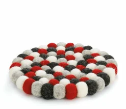 Cilio Untersetzer 21cm grauweißschwarzrot^ Untersetzer