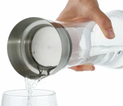 Karaffen>Cilio Wasserkaraffe 0,75l silberfarbentransparent