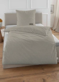 Satin>Cinque -Satin-Bettwäsche braun