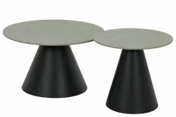 Couchtisch 2er-Set grauschwarz^ Couch- & Beistelltische
