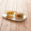 CreaTable Grill / Burgerteller 34x24cm weiß^ Speiseteller