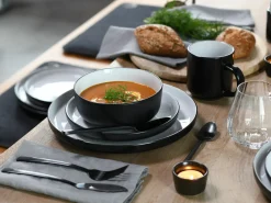 CreaTable Kombigeschirr 16tlg schwarzweiß^ Geschirrsets