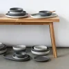 CreaTable Servierplatte 33cm grau^ Serviergeschirr