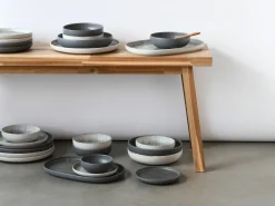 CreaTable Servierplatte 33cm grau^ Serviergeschirr