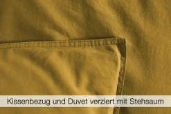 Linon-Renforce>Dero Textil Bettwäsche gelb