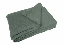 Wohndecken>Dero Textil Musselin-Wohndecke grün