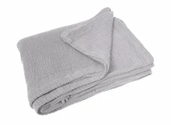 Dero Textil Musselin-Wohndecke grau^ Wohndecken