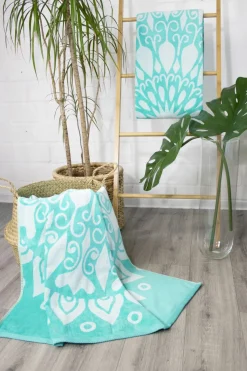 Dero Textil Strandtuch Mandala blau^ Strandlaken