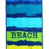 Strandlaken>Dero Textil Strandtuch Painted Beach blaugrün
