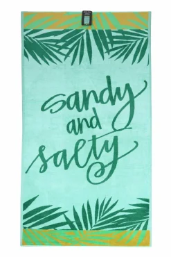 Strandlaken>Dero Textil Strandtuch Sandy & Salty grün