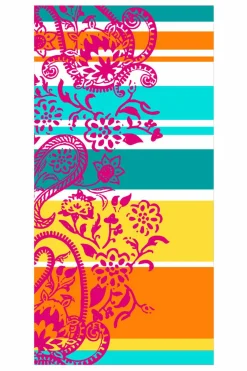 Strandlaken>Dero Textil Strandtuch Summer Paisley mehrfarbig