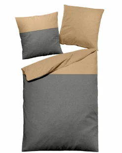 Dormisette Bettwäsche graugoldfarben^ Flanell|Biber