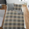 Flanell|Biber>Dormisette Bettwäsche graugoldfarben