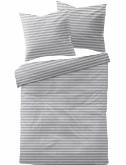Jersey>Dormisette Jersey-Melange-Bettwäsche grau