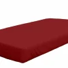 Bettlaken>Dormisette Jersey-Spannbettlaken rot