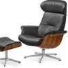 Tv & Relaxsessel> Drehsessel mit Hocker schwarz