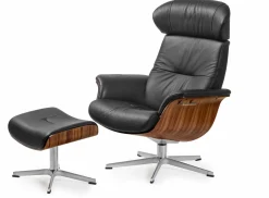 Tv & Relaxsessel> Drehsessel mit Hocker schwarz