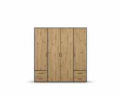 Kleiderschränke> Drehtürenschrank 4trg. braun