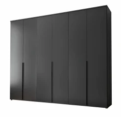 Drehtürenschrank 6-trg. grau^ Kleiderschränke