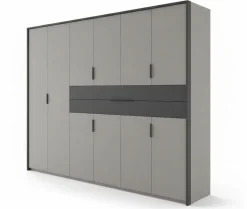 Kleiderschränke> Drehtürenschrank 10-trg. grau