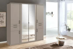 Drehtürenschrank 6-trg. grau^ Kleiderschränke