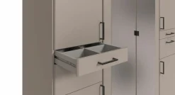 Drehtürenschrank 6-trg. grau^ Kleiderschränke