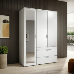 Kleiderschränke> Drehtürenschrank 3-trg. weiß