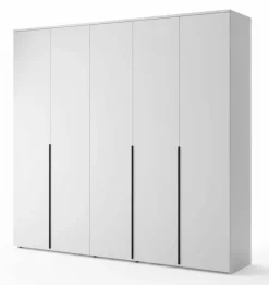 Drehtürenschrank 5-trg. weiß^ Kleiderschränke