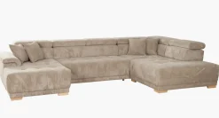 Sofas & Couches> Eckgarnitur U-Form beige