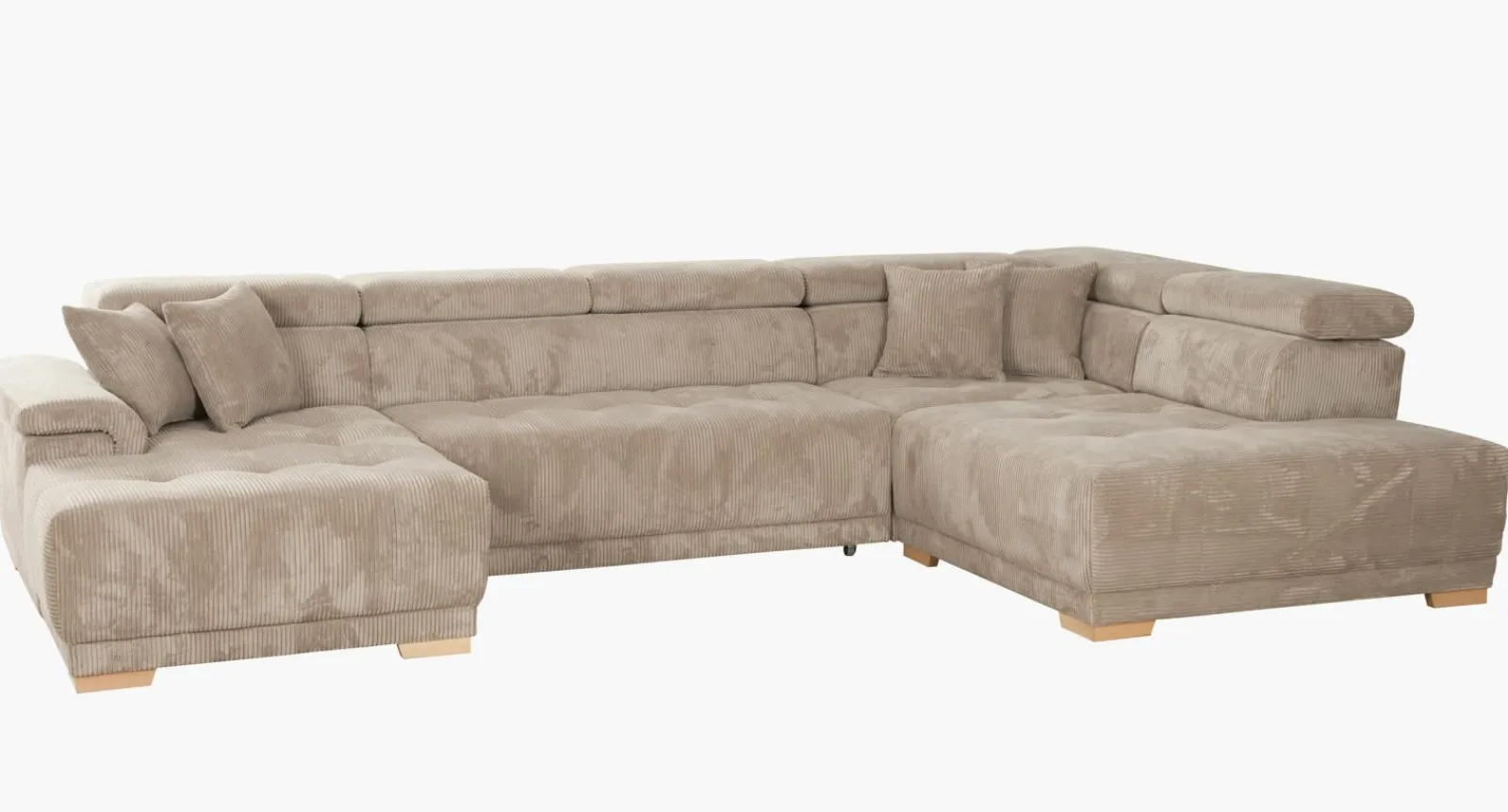 Sofas & Couches> Eckgarnitur U-Form beige