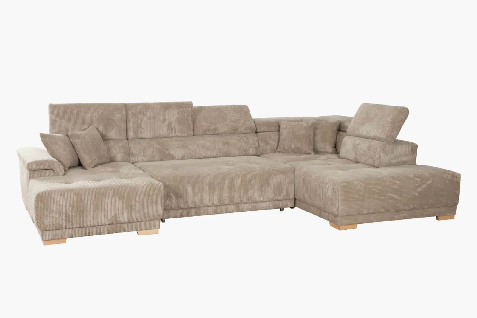 Sofas & Couches> Eckgarnitur U-Form beige