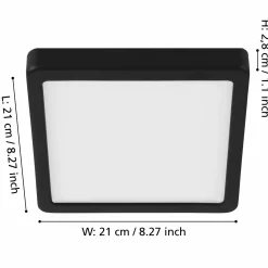 Eglo LED-Aufbauleuchte 1flg schwarz^ Deckenleuchten
