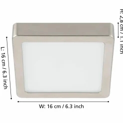 Eglo LED-Aufbauleuchte 1flg silberfarben^ Deckenleuchten