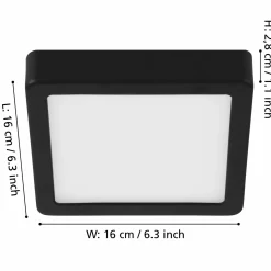 Eglo LED-Aufbauleuchte 1flg schwarz^ Deckenleuchten