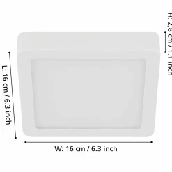 Deckenleuchten>Eglo LED-Aufbauleuchte 1flg weiß