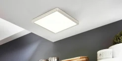 Deckenleuchten>Eglo LED-Aufbauleuchte 1flg silberfarben