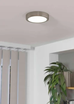 Deckenleuchten>Eglo LED-Aufbauleuchte 1flg silberfarben