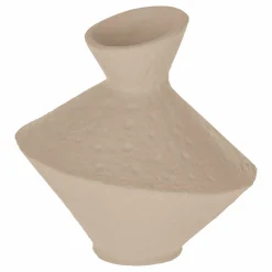 Dekoration>EGLO Living Metallvase 16cm weißbeige