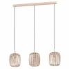 Pendelleuchten>Eglo Pendelleuchte 3flg beige