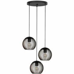 Eglo Pendelleuchte 3flg schwarz^ Pendelleuchten