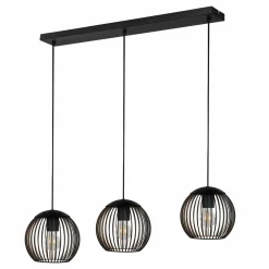 Eglo Pendelleuchte 3flg schwarz^ Pendelleuchten