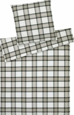 Elegante Flanell-Bettwäsche grün^ Flanell|Biber