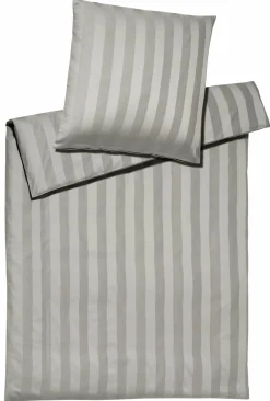 Elegante Mako-Satin-Bettwäsche silberfarben^ Jacquard Bettwäsche|Satin